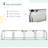 Mini Greenhouse, Portable 13' L X 3' W X 2.5' H Tunnels, 4 Roll-Up Zip Doors, UV Waterproof PVC Cover, Steel Frame, Green-125113386