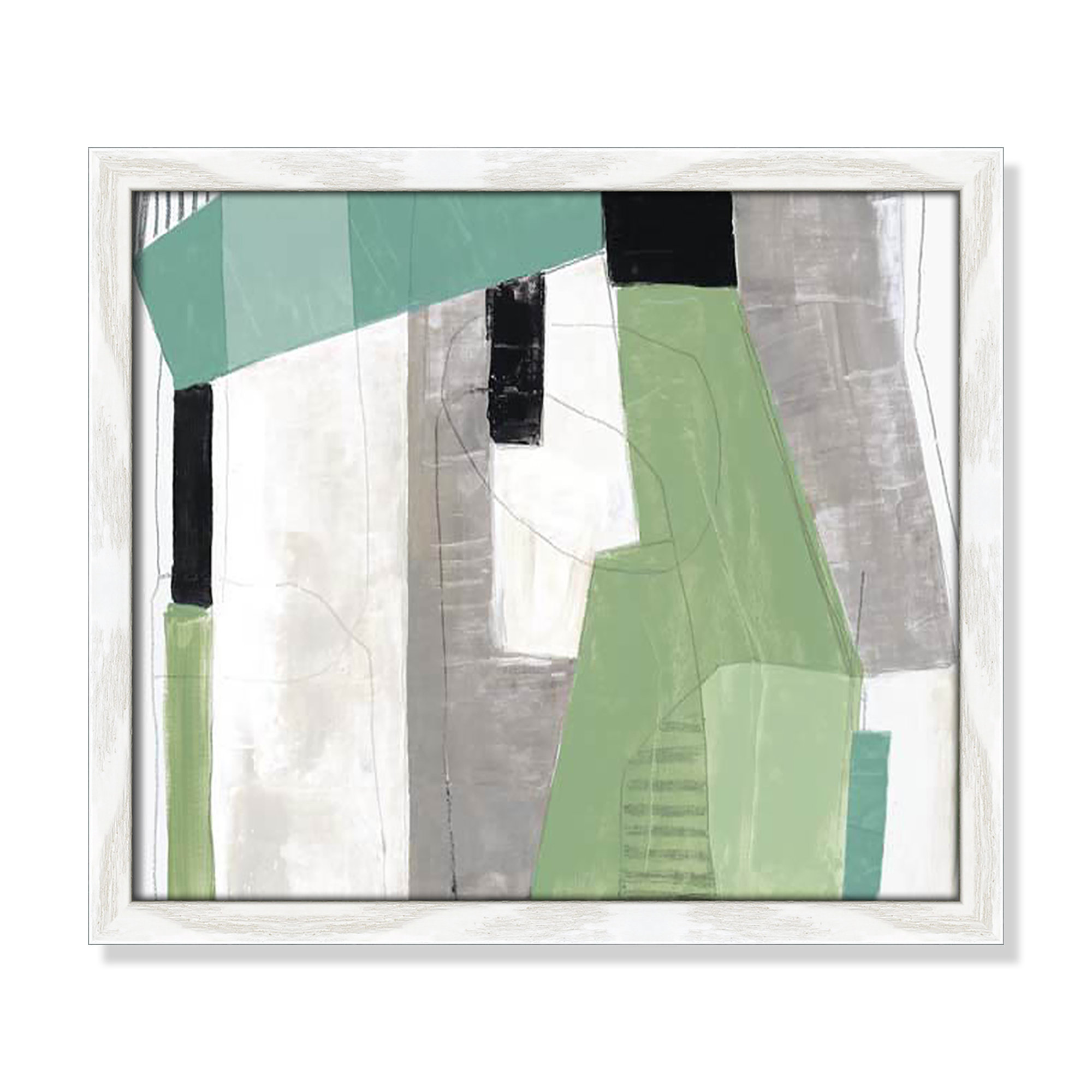Evergreen Essence by Tom Reeves, No Mat, 13" H x 15" W x 0.75" D, White Slim Frame - Fine Art Paper Print
