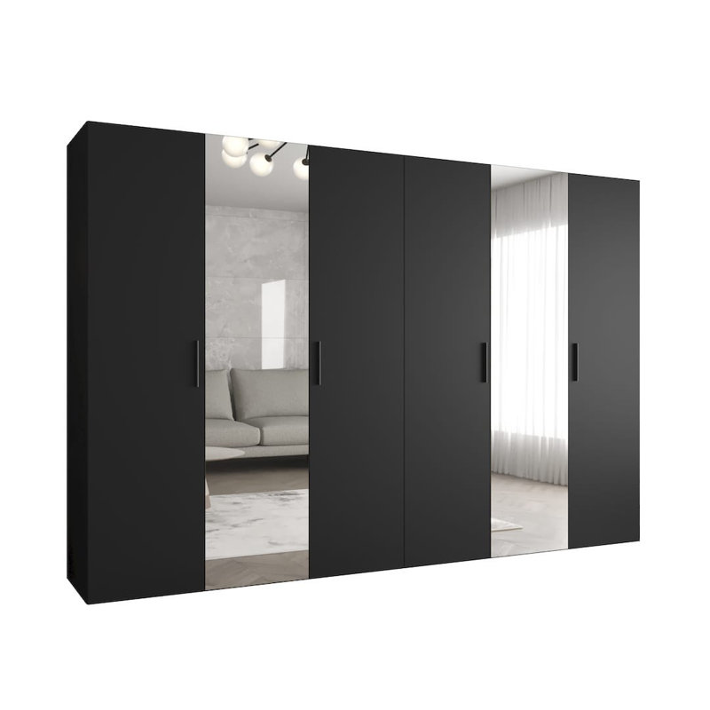 Bidle Manufactured Wood Wardrobe, Black