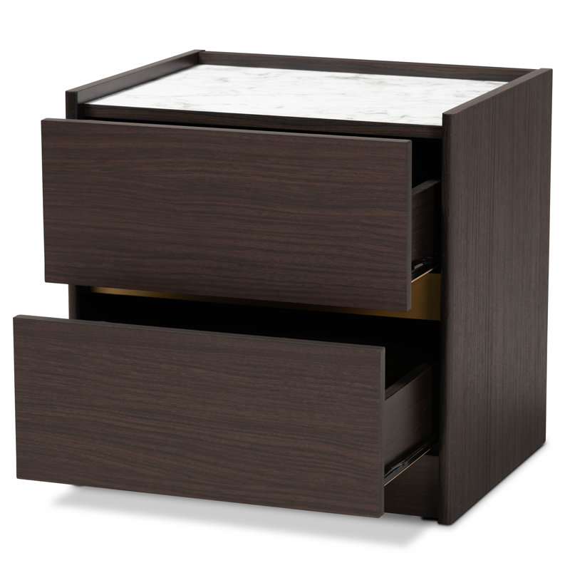 48cm W Manufactured Wood Bedside Table