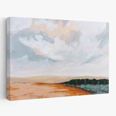 Treeline - bleu, brun, nuages, crème