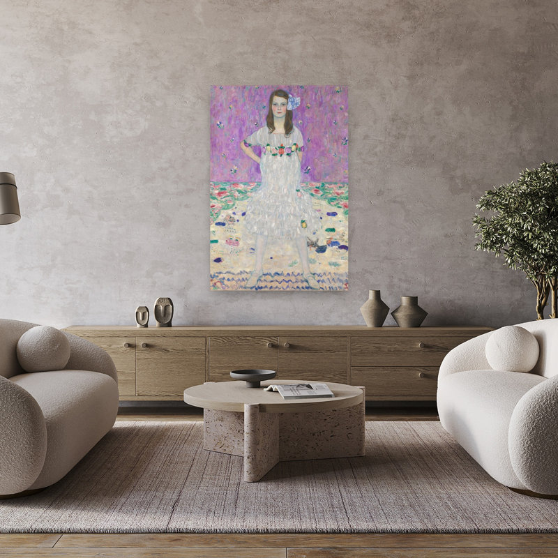 " Mada Primavesi, 1912-13 Expressionist Surreal Vibrant Portrait Wall Art Print " by Gustav Klimt Print, H 48 po x l 32 po