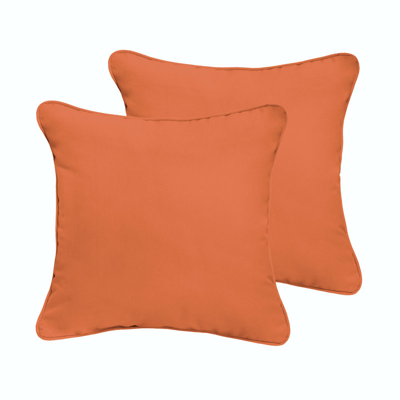 Housse de coussin d'extérieur carré Selene, Fresque jonquille, H 22 po x l 22 po