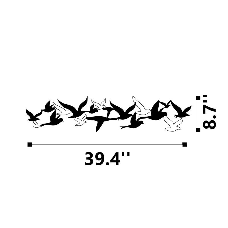 Elegant Black Decorative Metal Wall Accessory, 39.4 x 8.7 inches | 100% Metal Construction, Thickness: 0.05 inches | Perfect for Home Décor, Living Room, and Office Spaces, Stylish and Durable Design