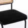 Crumley 18.8" H Upholstered Side Chair with Cane Rattan Back and Steel Frame