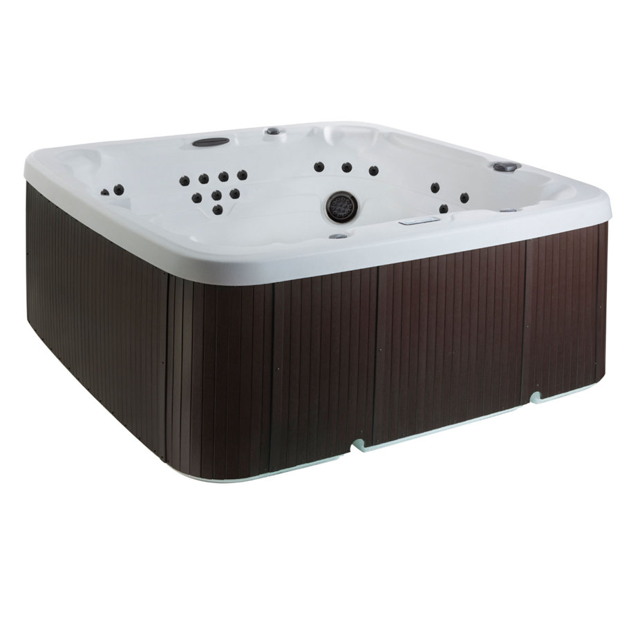 Lifesmart Spas LS600DX 230 Volt 7-Person 65-Jet Square Hot Tub with Ozonator