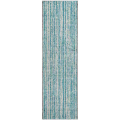 Premium Machine Washable Prisco Teal Rug
