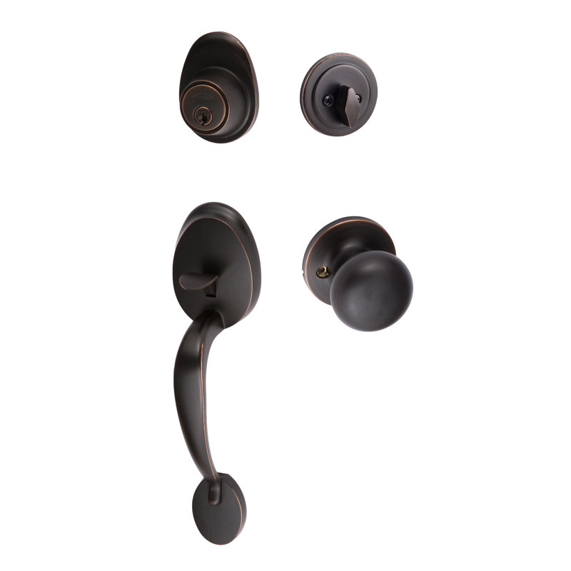 Ensemble de poignée Alta, Bronze vintage, Réversible, Bouton Durango