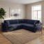 Canapé-lit en forme de L 88,22 "avec canapé-lit en canapé-lit convertible surdimensionné en chenille avec garniture cloutée et accoudoirs roulés-132493338