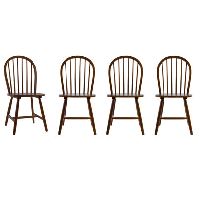 Solid Wood Dining Chairs With Slat Back, Farmhouse Side Chair For Ktichen/Dining Room