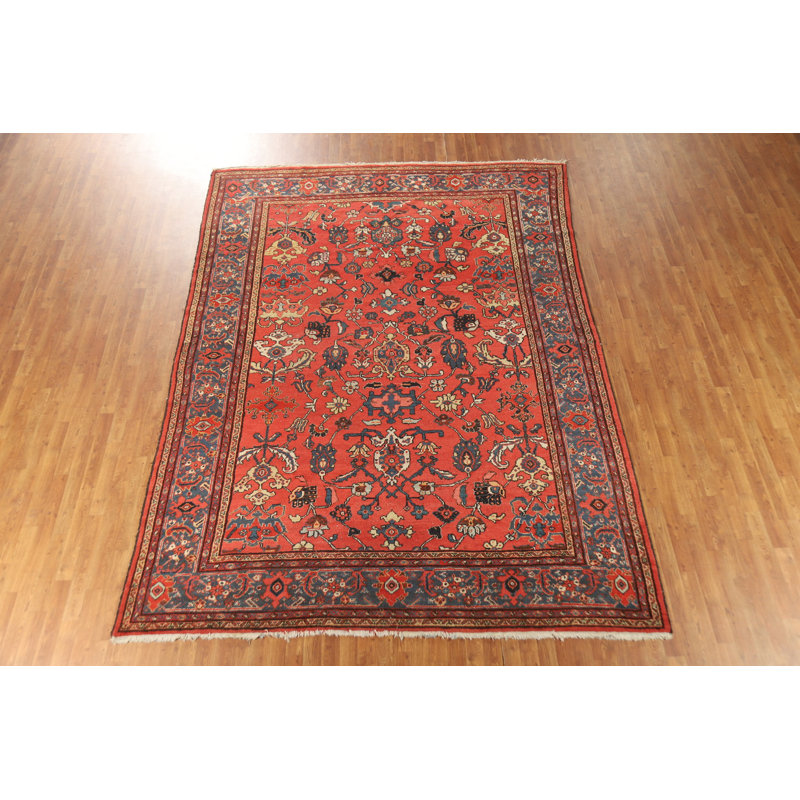 Tapis traditionnel à teinture végétale pré-1900 9 x 12