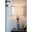 Ciment avec lampe de table en métal