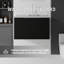 Meuble-lavabo de 76 cm (30 po) avec lavabo simple en céramique, comptoir et dosseret en marbre reconstitué, armoire flottante en contreplaqué, portes à fermeture amortie, noir-133387930