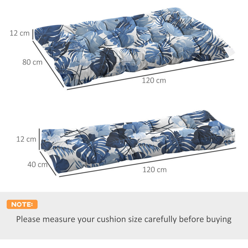 2 Piece Garden Seat/Back Pallet Cushion Set
