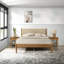 Ensemble de chambre à coucher 6 pièces en bois d'hévéa avec commode, miroir, table de chevet et commode Vichy