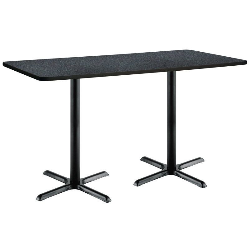 72" L Breakroom Table and Chair Set, Graphite Nebula, 42" H x 36" W x 72" L