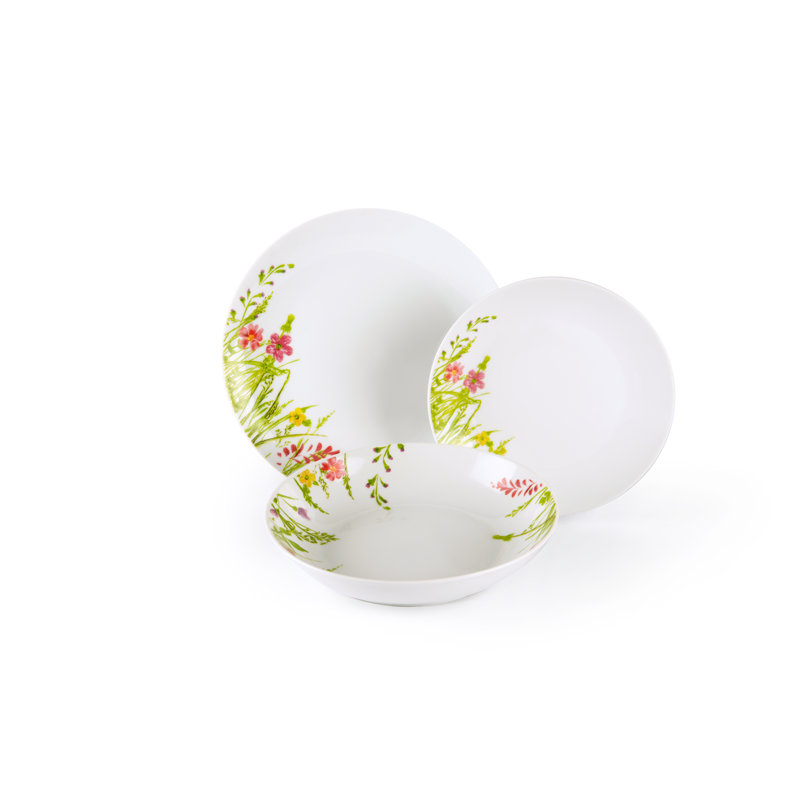 Spring Garden Piece Porcelain Dinnerware Set - Service for 6