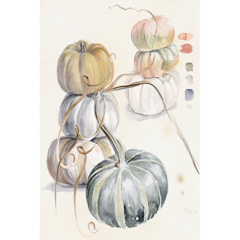 «Harvest Pumpkins II» par Jennifer Paxton Parker - impression sur toile tendue, H 48 po x l 32 po