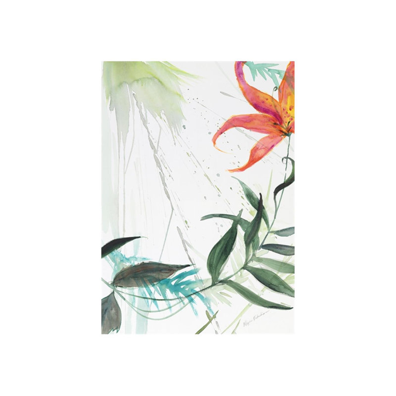 Bloom Bloom, peinture sur toile tendue, Couche de verre, H 76 po x l 54 po