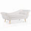 Chaise longue avec accoudoirs à volutes