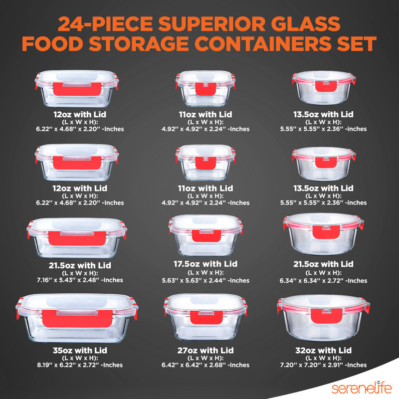 Anschultz 35oz. Glass Food Storage Container