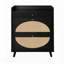 Armoire 2 portes 1 tiroir en rotin Allen avec étagère à chaussures, double couche, parfaite pour l'entrée et le rangement