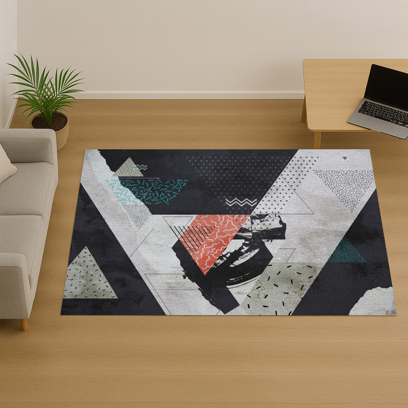 Geometric Area Rug, Rectangle 140 x 200 cm