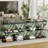 3-Tier Industrial Entryway Console Table - Warm Rustic Vintage Wood, Double X Metal Frame with 2 Shelves-1389172282-1389172284-1389172285