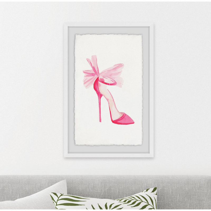 «Pink High Heels», reproduction d'art encadrée, H 45 po x l 30 po