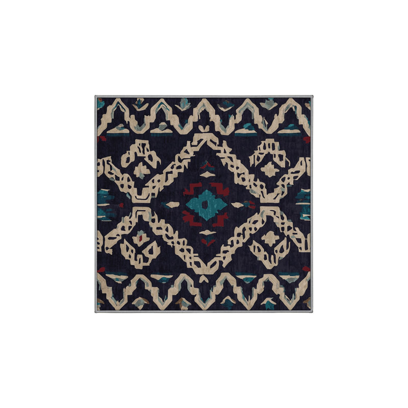 Tapis mauve lavable à la machine, Carré 4 pi