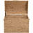 Heavy-duty Water Hyacinth Wicker Storage Trunk with Metal Frame and Arch Lid