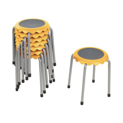 ECR4Kids Daisy Stackable Stool Set, Flexible Seating, 8-Piece