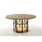 59" Round Dining Table with LED Light