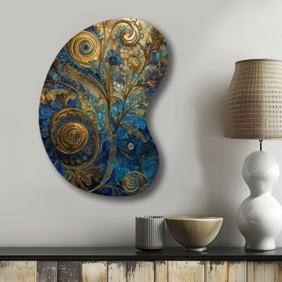 Farnham - Boho Feather Boom Shape Metal Wall Sculpture