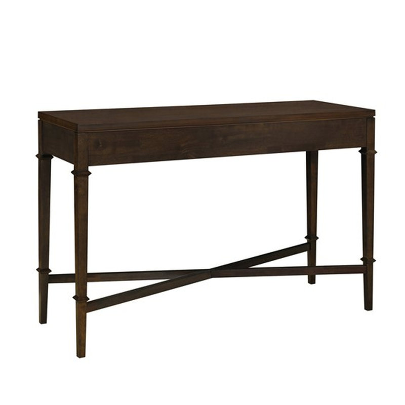 Fluted Dark Brown Console Table With 2 Function - Foyer Feature Hallway