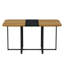 Ensemble de table de salle à manger moderne 7 pièces en bois et velours bicolore pour petits espaces