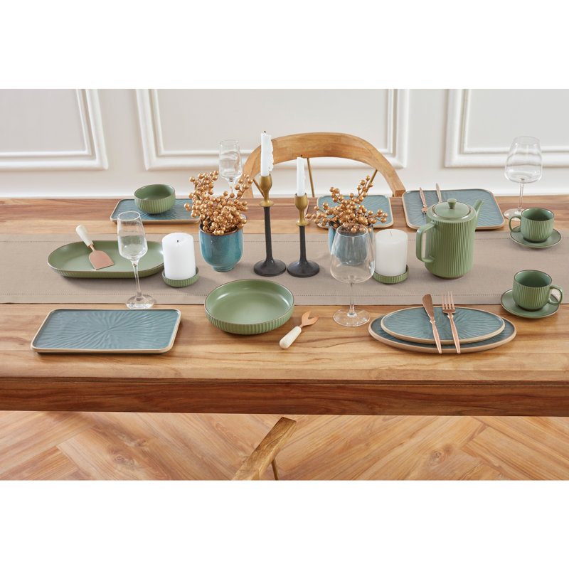 Medium Weight Hemstitch - 100% Pure Linen Table Runner, Natural, 72" x 14"