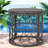 Compact Patio Tables, Grey Rattan Boho Style For Patio Home Entertaining