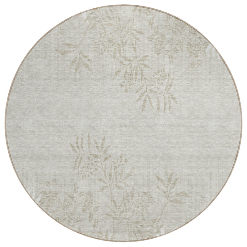 Tapis floral rond 8 po
