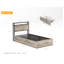 Twin Bed Frame with Storage Headboard and Charging Station
