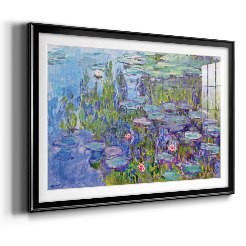 Nymphéas, 1914, impression encadrée sur papier, H 30 po x l 44 po x P 1,5 po, Noir