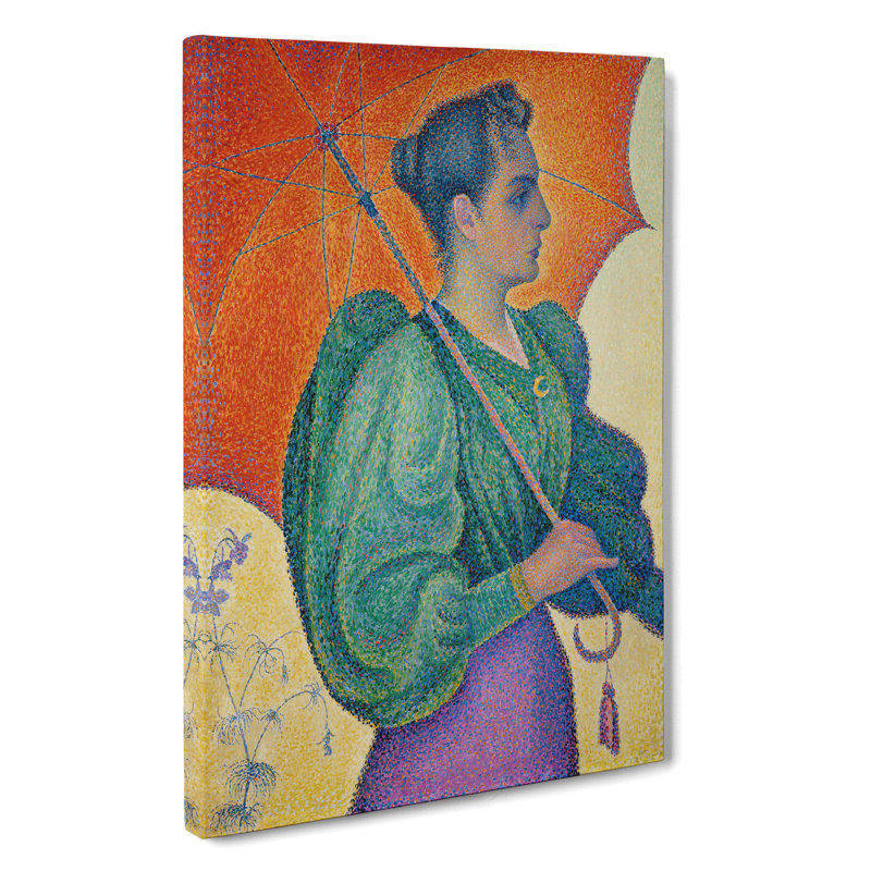 Woman With An Umbrella by Paul Signac - Wrapped Canvas Painting, 50cm H x 35cm W x 3cm D