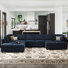 169.4” reversible modular sofa in real velvet Wylodene