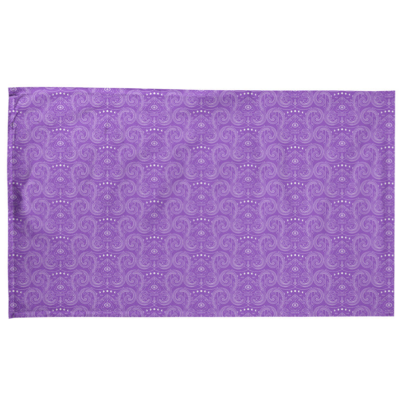 Serviette de thé à motif troisième œil, Sergé de coton, Violet