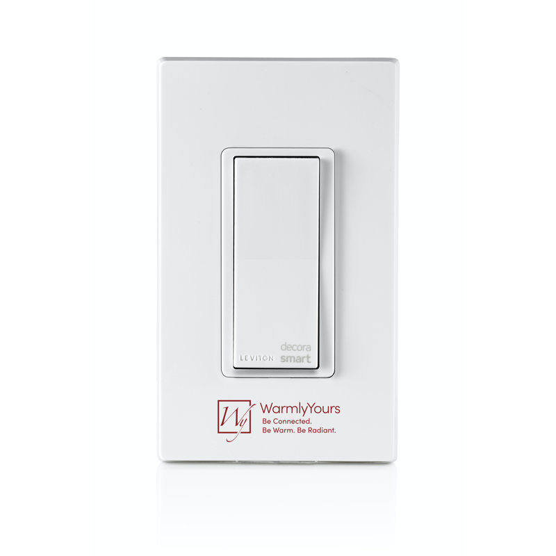 Hardwired WiFi Switch, White with White Wallplate