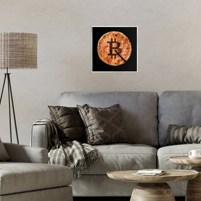 Plaque murale Crypto Pizza Slice, design par Svetlana Aleynikova