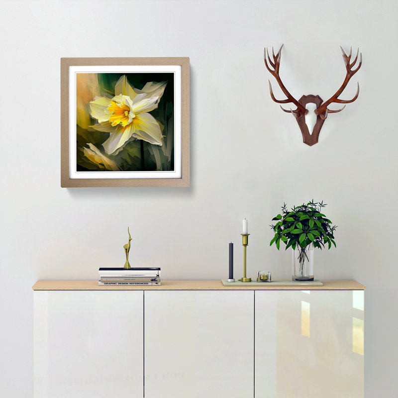 Single Picture Frame Print on Wood, Oak