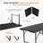 4 Ft Black Plastic Rectangular Folding Table