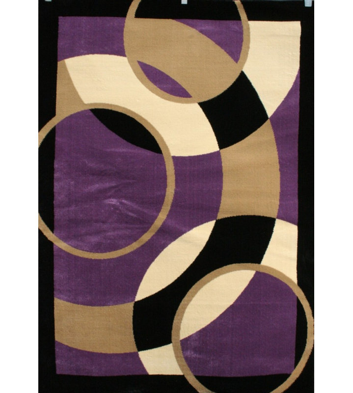Abstrait violet tapis léger, 3'9" x 5'4"