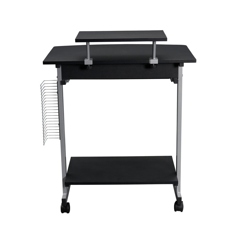 Chariot d'ordinateur compact avec rangement